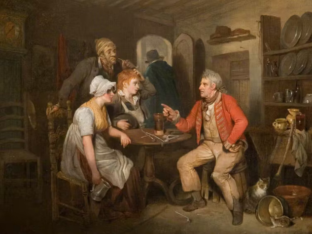 The Fascinating Origins of English Phrases Explained An antique book open to a page of old English phrases, highlighting the historical origins of common expressions.